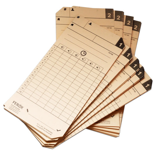 Stämpelkort QR350/QR550/QR395 (100 st)